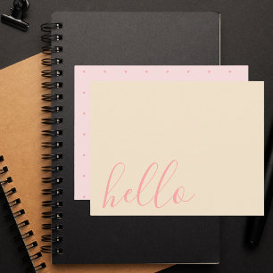 Modern Elegant Simple White Ivory & Pink Card