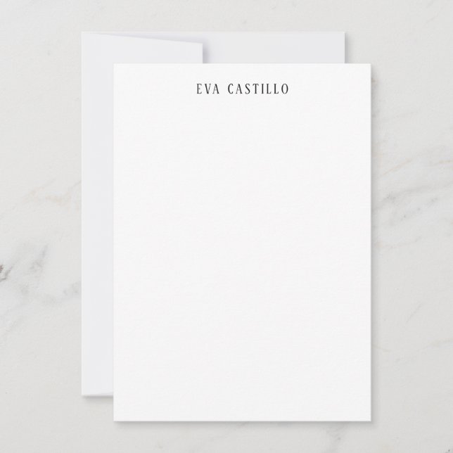 Modern Elegant Simple White Professional Own Name Card (Front)