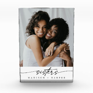 Modern Elegant Sisters Photo Script Typography