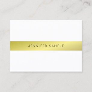 Modern Elegant Sleek Design Gold Luxury Glam Business Card