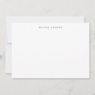 Modern Elegant Smokey Grey Personal Stationery Card