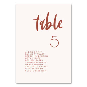 Modern elegant snow pink seating chart cards