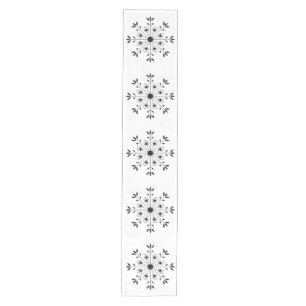 Modern Elegant Snowflake Christmas Holiday Winter  Medium Table Runner