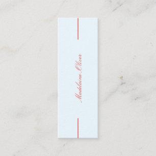 Modern Elegant Solicitor Professional Blue Mini Business Card