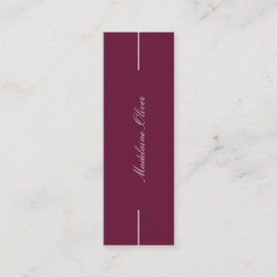 Modern Elegant Solicitor Professional Burgundy Mini Business Card