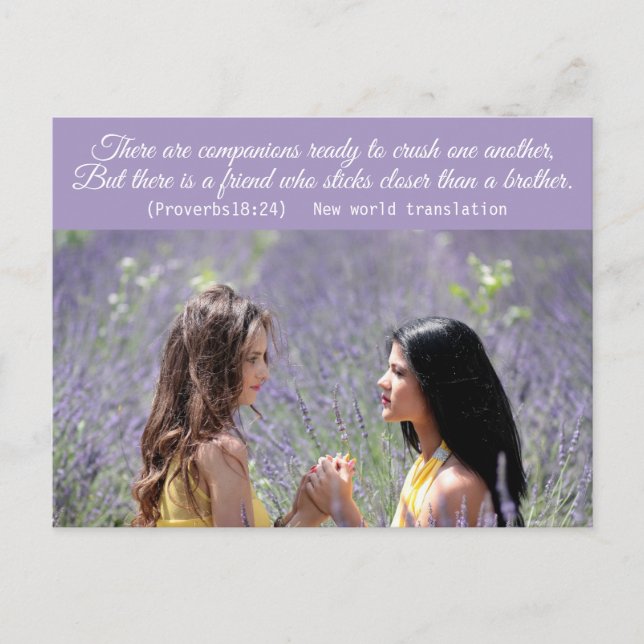 Modern Elegant Spiritual Bible Verse Postcard (Front)