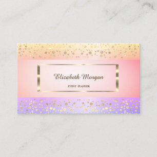 Modern Elegant,Stripe,Confetti, Frame Business Card
