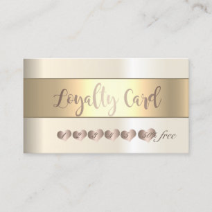Modern Elegant,Stripe Luminous,Hearts Loyalty Card
