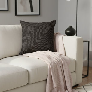 Modern Elegant Striped Black Throw Pillow