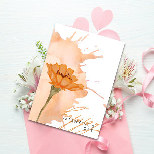 Modern Elegant Stylish Floral Valentine card