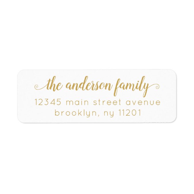Modern Elegant Stylish Gold Antique Script Family (Front)