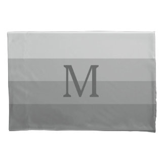 Modern Elegant Stylish Monogram Letter Initial Pillowcase