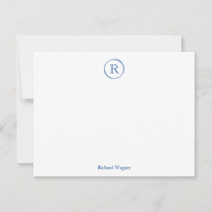 Modern, Elegant, Stylish Monogram Note Card
