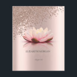 Modern Elegant Stylish Rose Gold Diamonds Lotus Flyer<br><div class="desc">Elegant stylish lotus and rose gold diamonds on rose gold background.</div>