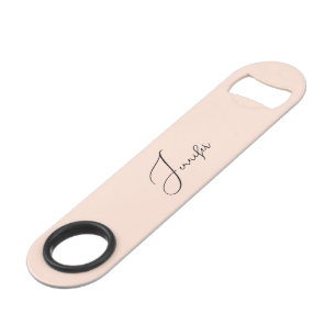 Modern Elegant Stylish Trendy Monogram Rose Gold Bar Key