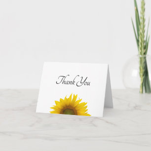 Modern Elegant Sunflower  Thank You Card