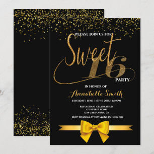 Modern elegant  sweet 16 invitation