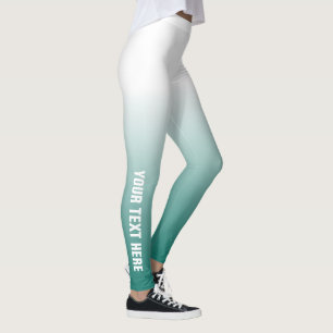 Modern Elegant Teal Make It Yourself Customization Leggings
