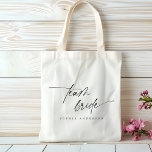 Modern Elegant Team Bride Script Typography Tote Bag<br><div class="desc">Modern Elegant Team Bride Script Typography Tote Bag</div>