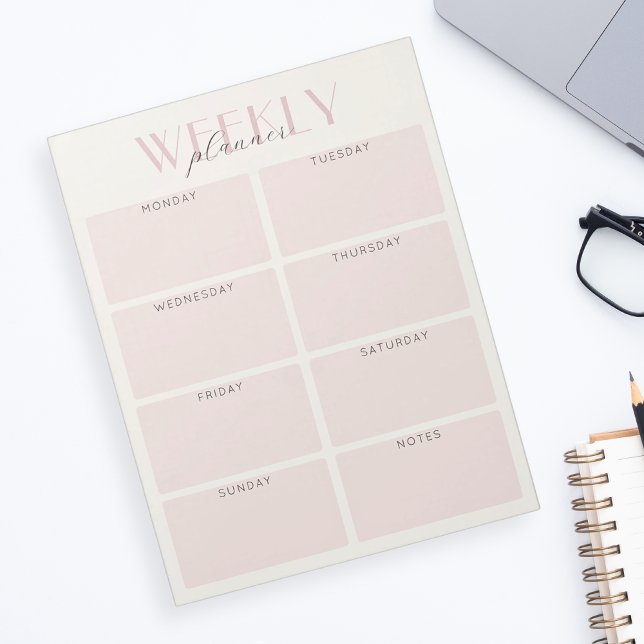 Modern Elegant Tearaway Weekly Planner Notepad (Creator Uploaded)