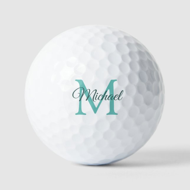 Modern Elegant Template 12 Pack Monogram Initial Golf Balls (Front)