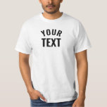 Modern Elegant Template Add Text Men's White Value T-Shirt<br><div class="desc">Add Your Text Here Modern Elegant Template Mens White Value T-Shirt.</div>