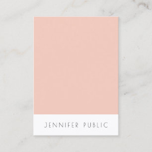 Modern Elegant Template Blush Pink White Simple Business Card