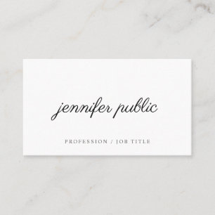 Modern Elegant Template Calligraphy Standard Matte Business Card
