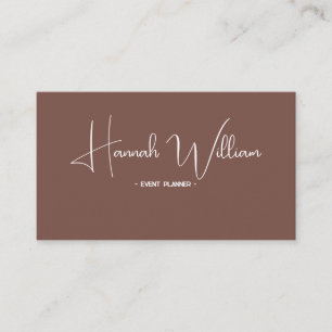 Modern Elegant Terracotta Minimalist QR Code Business Card