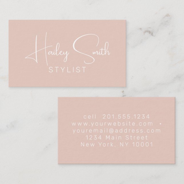 Modern Elegant Terracotta Professional Business  Card (Front/Back)