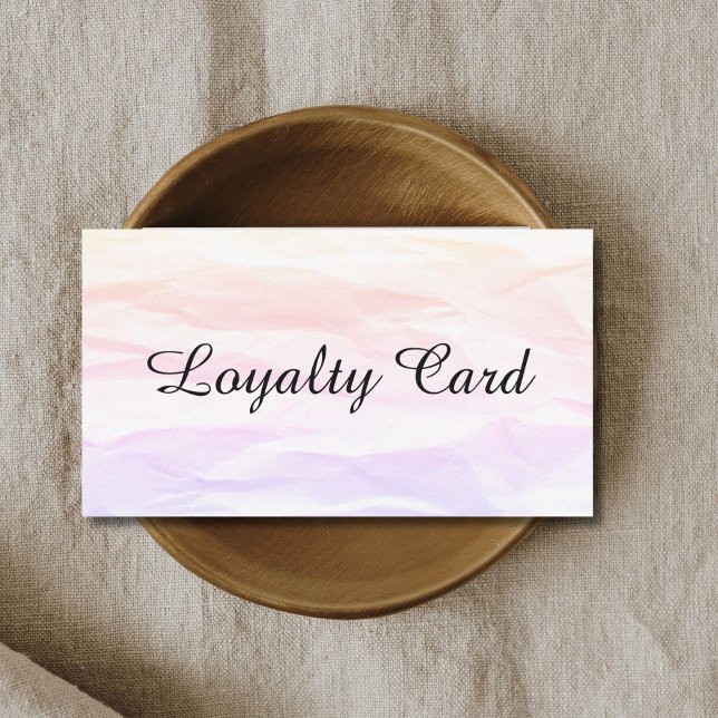 Modern Elegant Texture Beauty Salon Loyalty Card (Creator Uploaded)