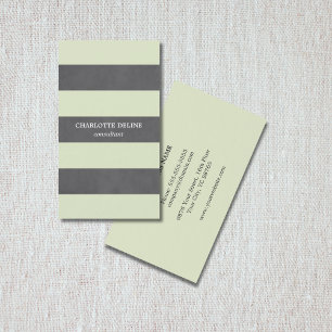 Modern Elegant Texture Grey Green Consultant Business Card