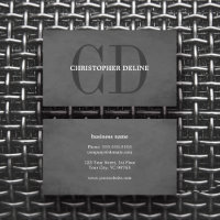 Modern Elegant Texture Grey Monogram Consultant