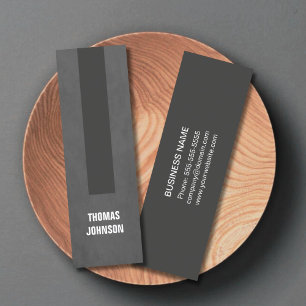 Modern Elegant Texture Grey Stripe Consultant Mini Business Card