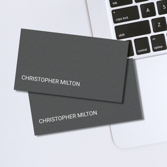 Modern Elegant Texture Grey White Consultant Business Card (Creator Uploaded)