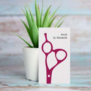 Modern Elegant Texture White Hair Stylist Business Card