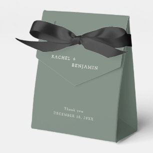 Modern Elegant Timeless Minimalist Sage green Favor Box