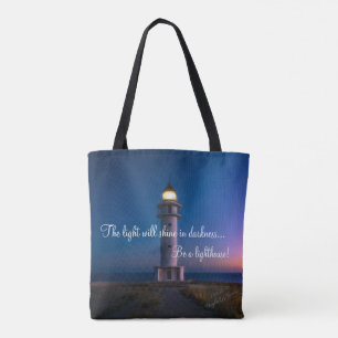 Modern Elegant Trendy Be A Lighthouse! Tote Bag