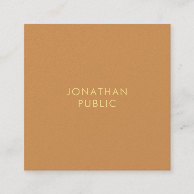 Modern Elegant Trendy Colours Professional Templat Square Business Card (Front)