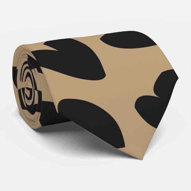 Modern Elegant Trendy Leopard Pattern  Tie (Rolled)