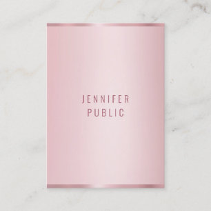 Modern Elegant Trendy Rose Gold Colour Template Business Card