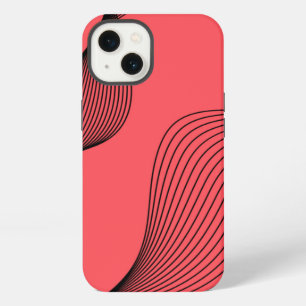 Modern, elegant, trendy, simple wavy illustration iPhone 13 case