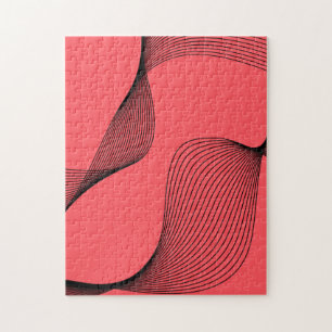 Modern, elegant, trendy, simple wavy illustration jigsaw puzzle