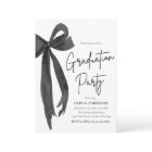 Modern Elegant Trendy Stylish Black Bow Graduation