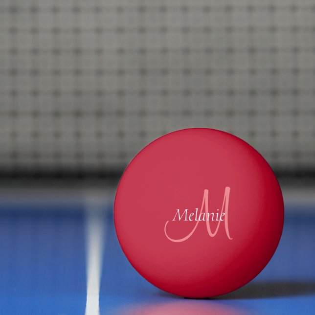 Modern Elegant Trendy Template Monogram Initial Ping Pong Ball (Net)