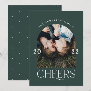 Modern elegant trendy typography green christmas