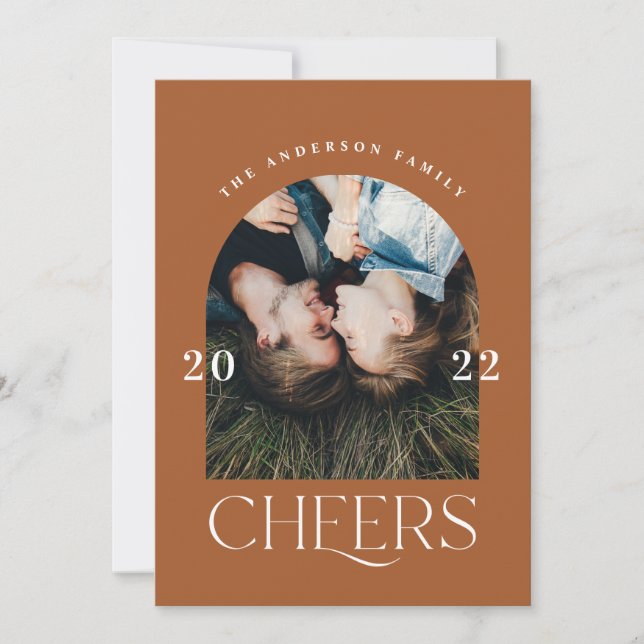 Modern elegant trendy typography rust christmas (Front)