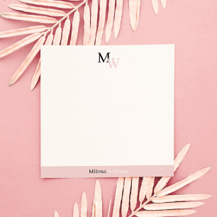 Modern Elegant Two Tone Monogrammed Card