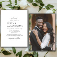 Modern Elegant Typography And Photo Wedding 