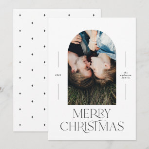 Modern elegant typography black + white christmas